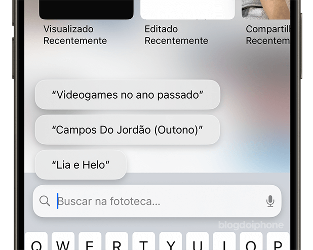 iOS 18 Sugestões de busca