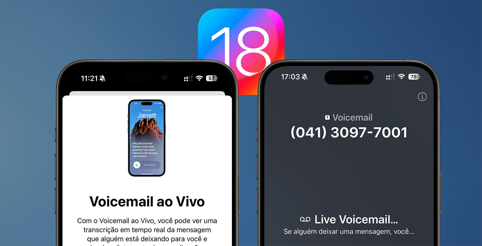 iOS 18 Voicemail ao Vivo