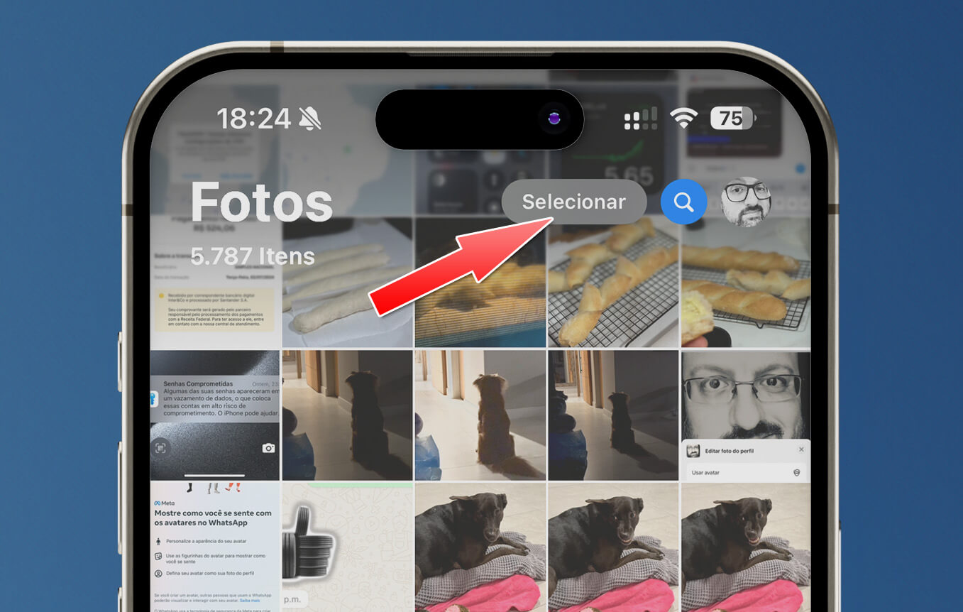 iOS 18 Selecionar fotos
