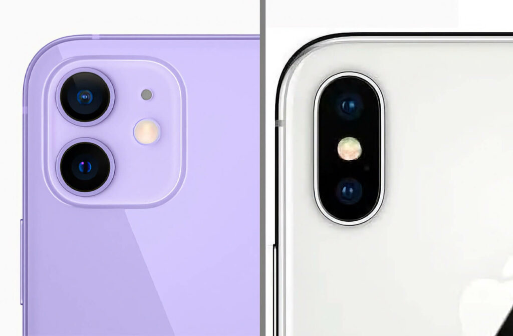 Câmeras do iPhone 12 e do iPhone X