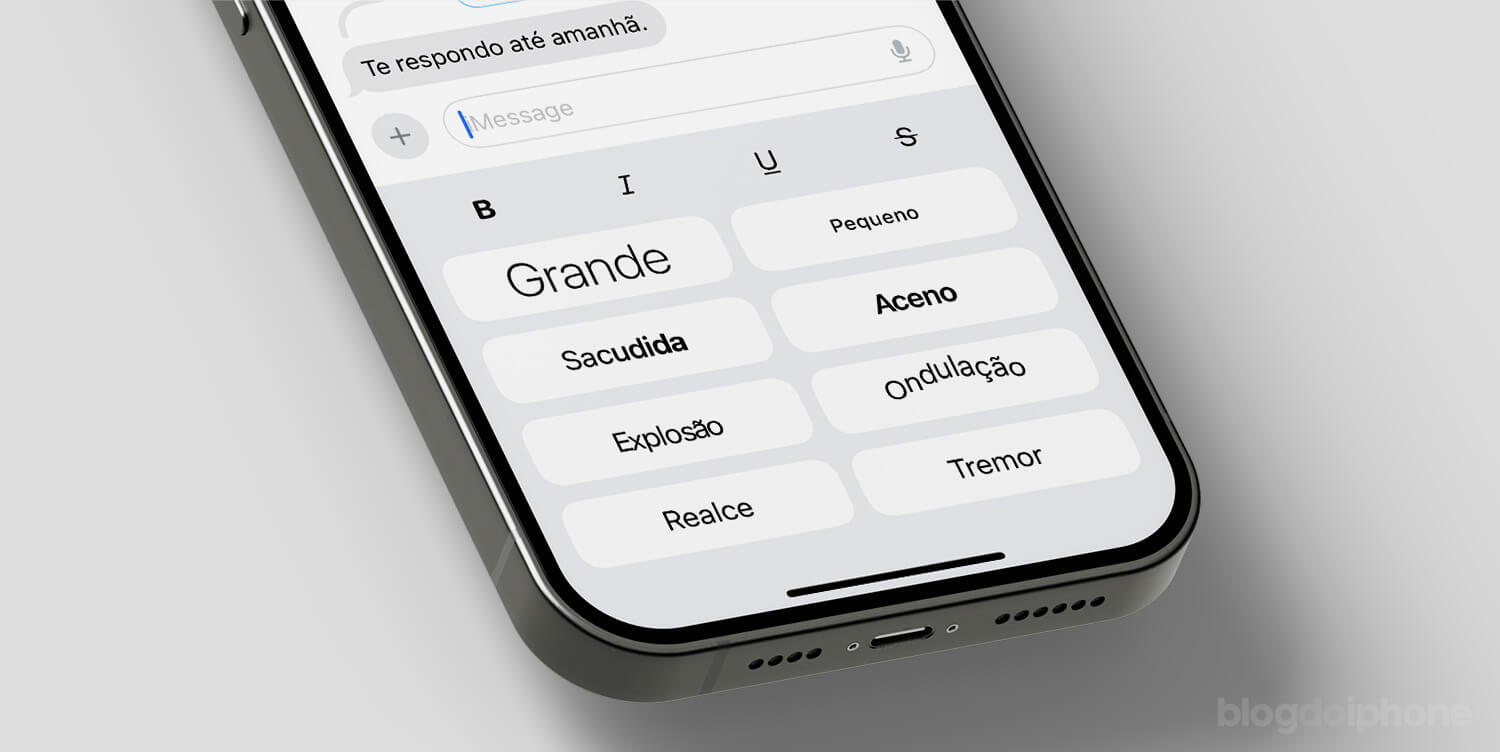 Formatação de texto no iMessage - iOS 18