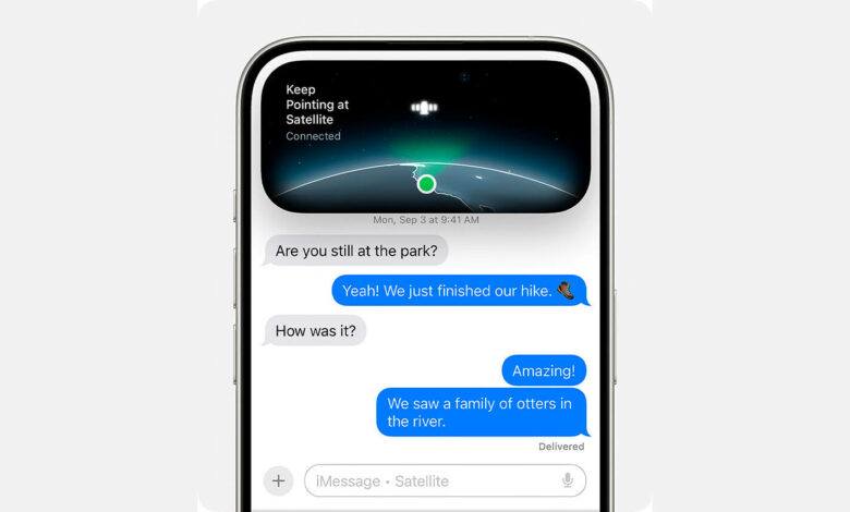 Mensagens via satelite iOS 18