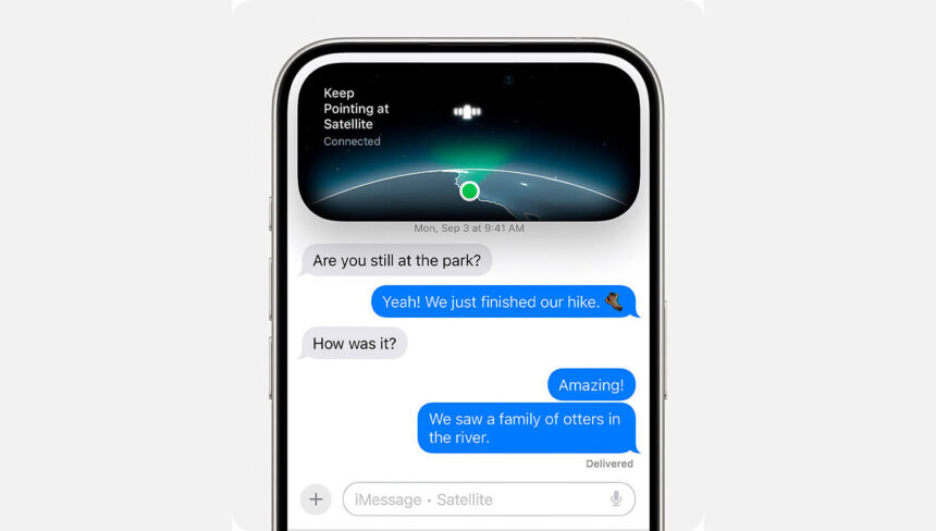 Mensagens via satelite iOS 18