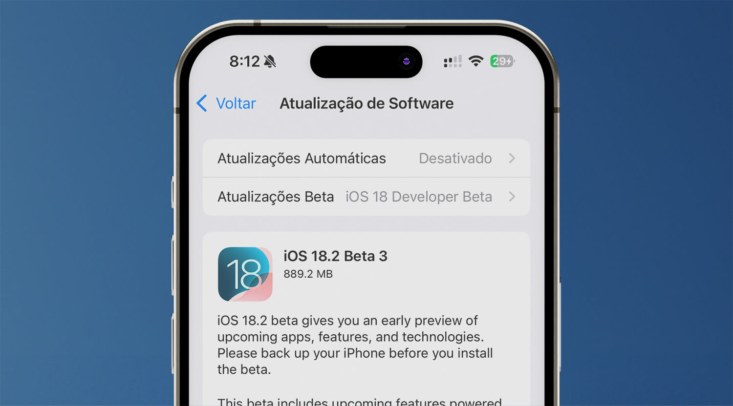 Beta 3 iOS 18.2