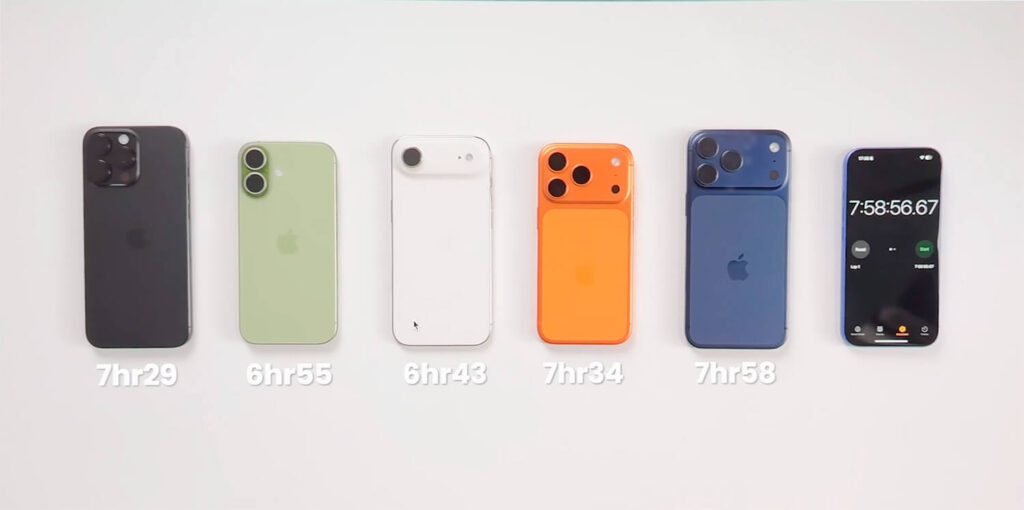 iPhone 17 bateria test