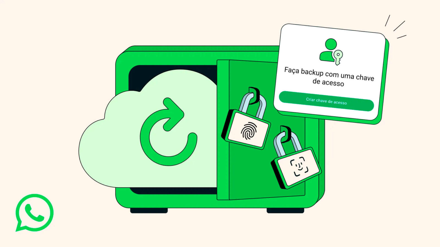 WhatsApp passkey backup