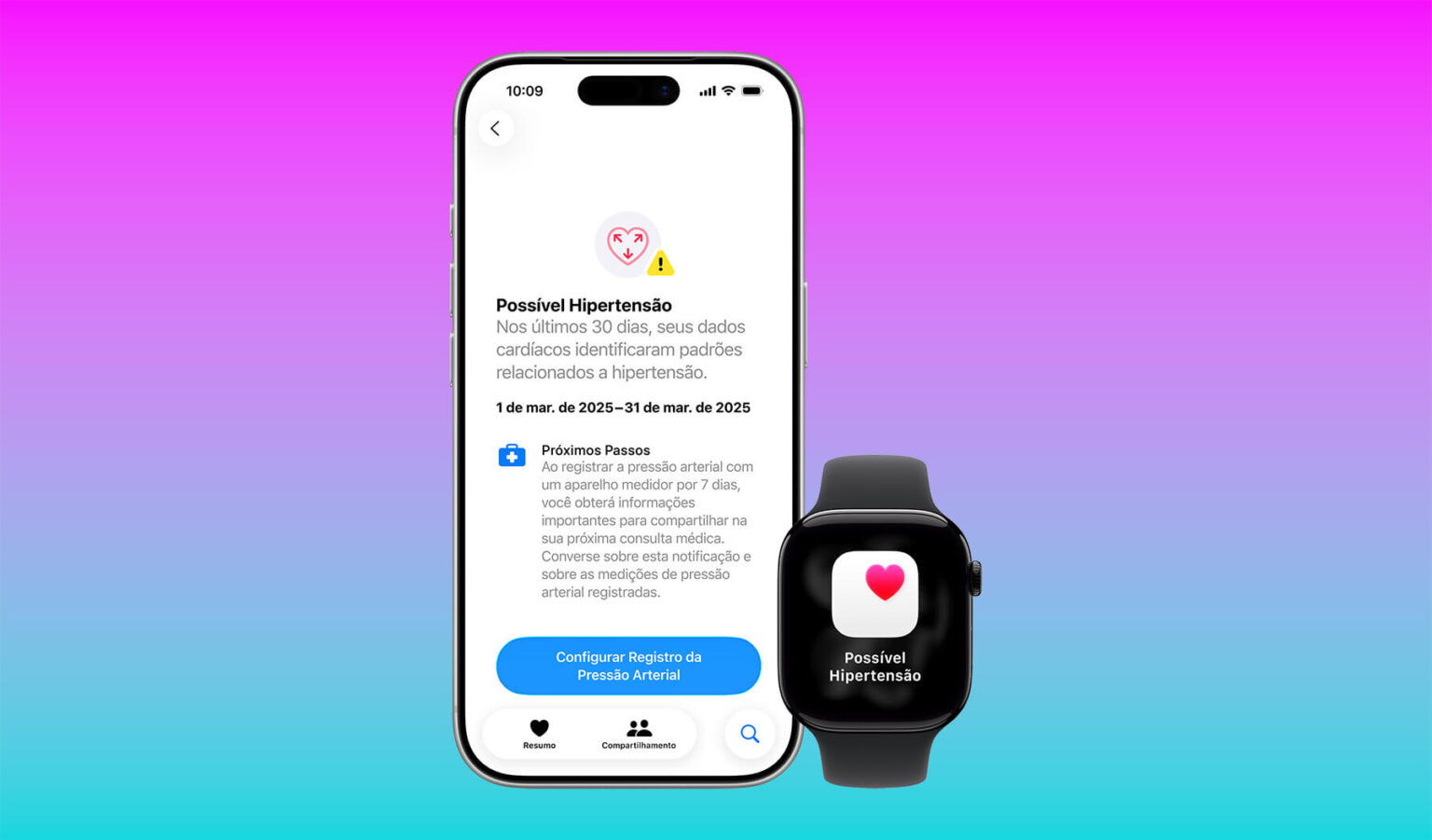 notificações de hipertensão