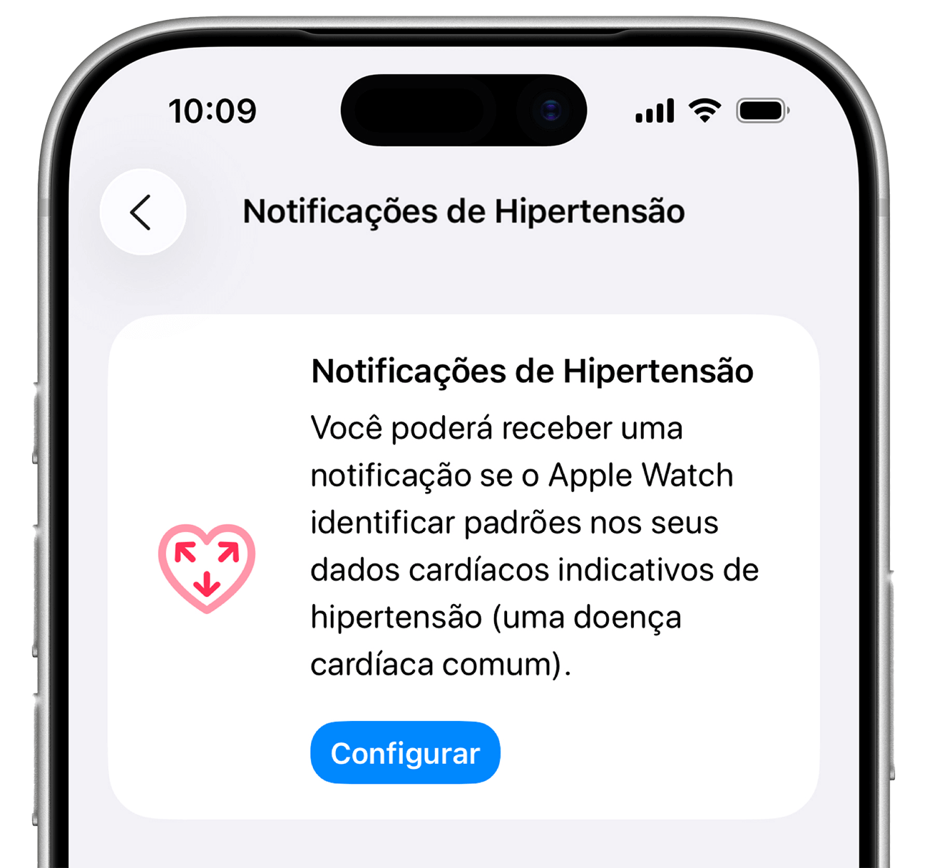 notificações de hipertensão
